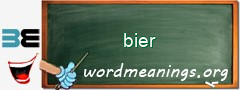 WordMeaning blackboard for bier